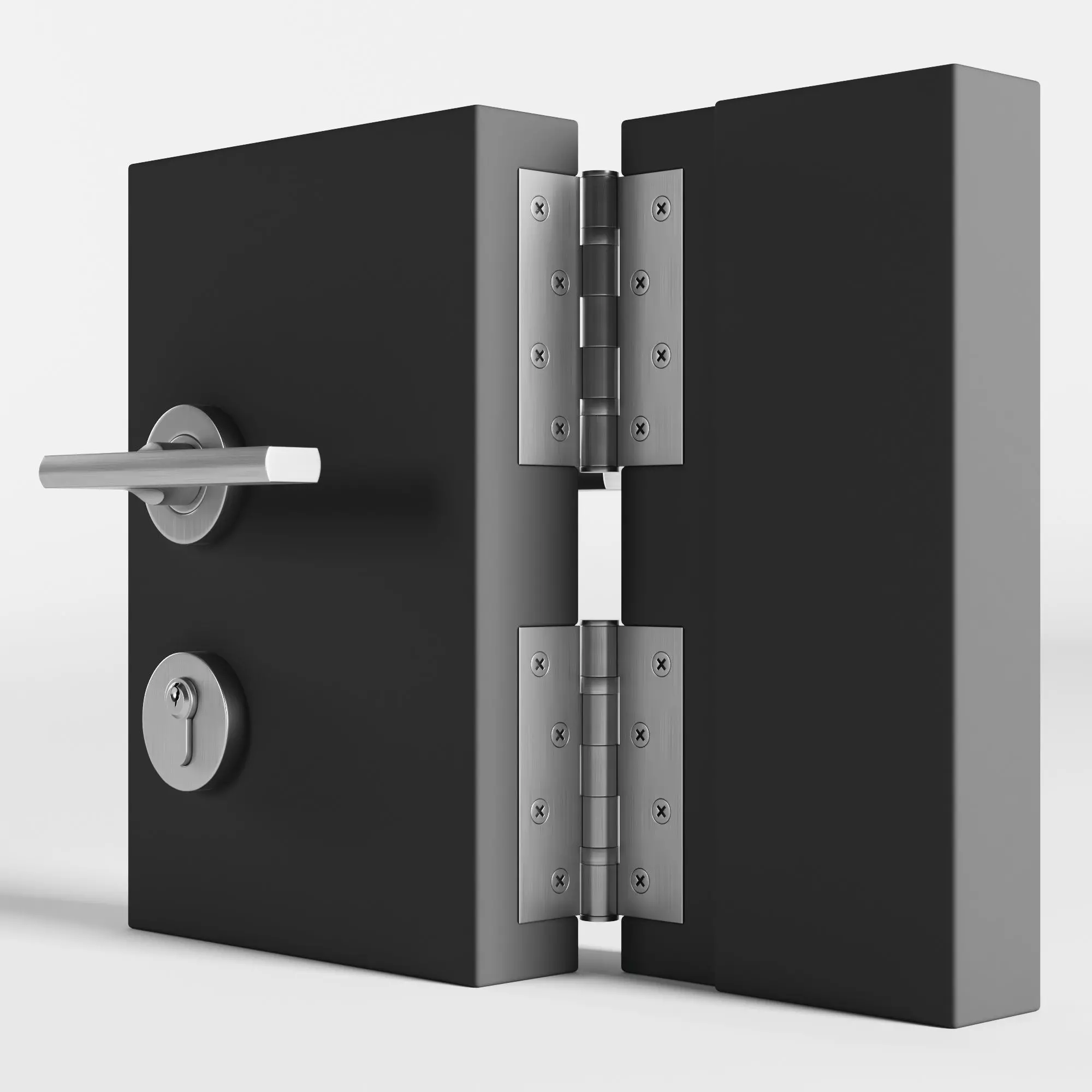 Door Hardware Set 3D model_0