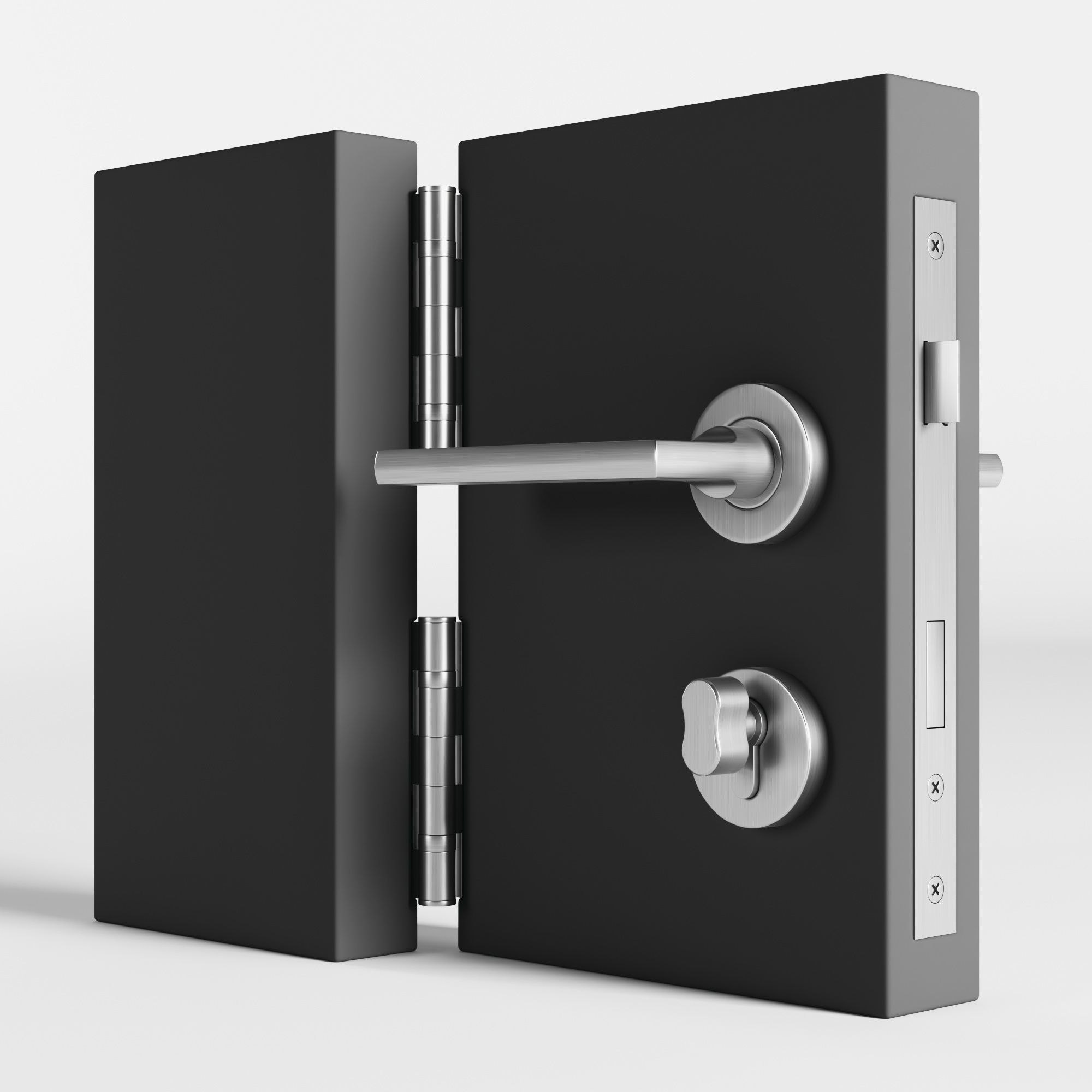 Door Hardware Set 3D model_1