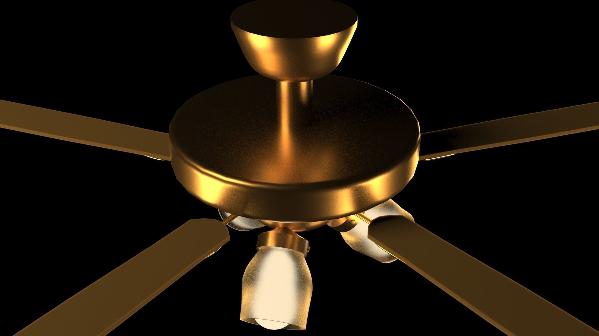  Ceiling Fan Low-poly 3D model_3