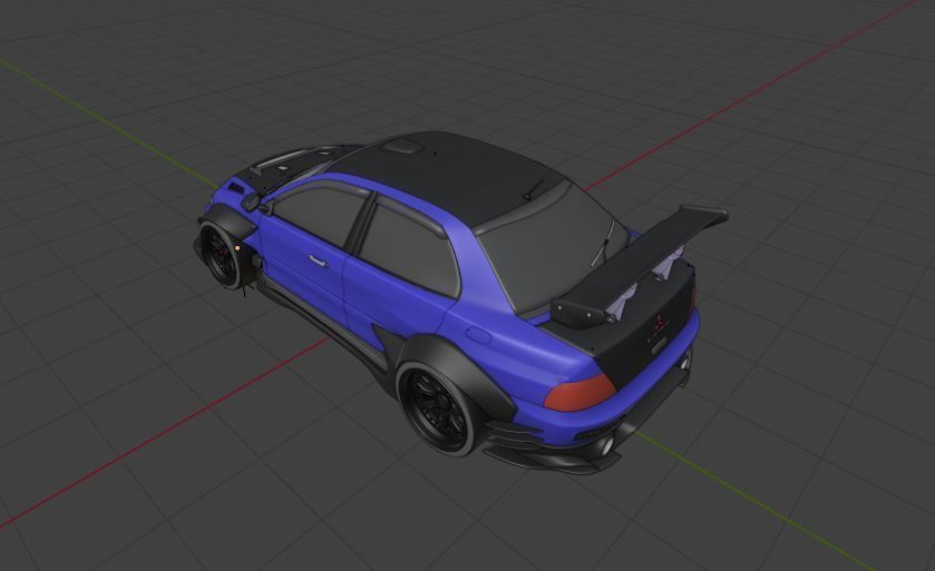 Mitsubishi Lancer Evolution IX 3D model_4