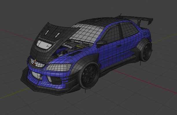 Mitsubishi Lancer Evolution IX 3D model_2