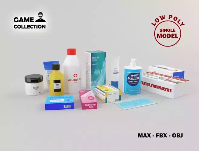 Medicines 2 Lowpoly medical products