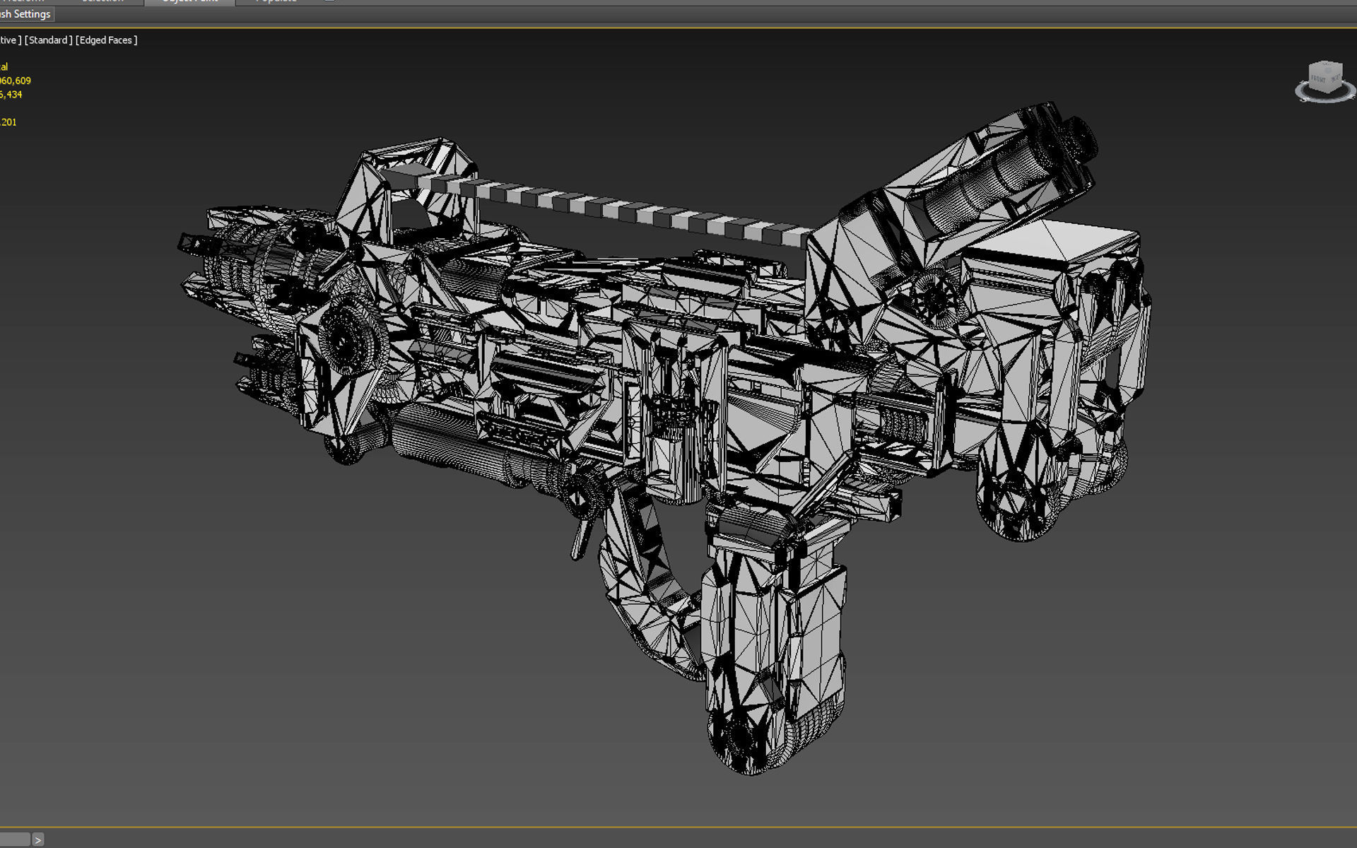 Sci-Fi Gun Crypton the Flame Thrower Low-poly 3D model_8