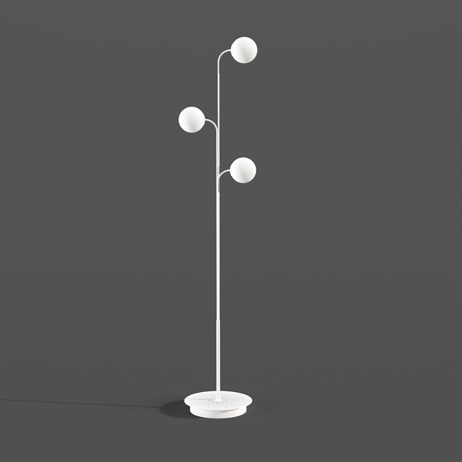 Floor lamp made of brass and opal glass Laredoute MORICIO 3D model_5