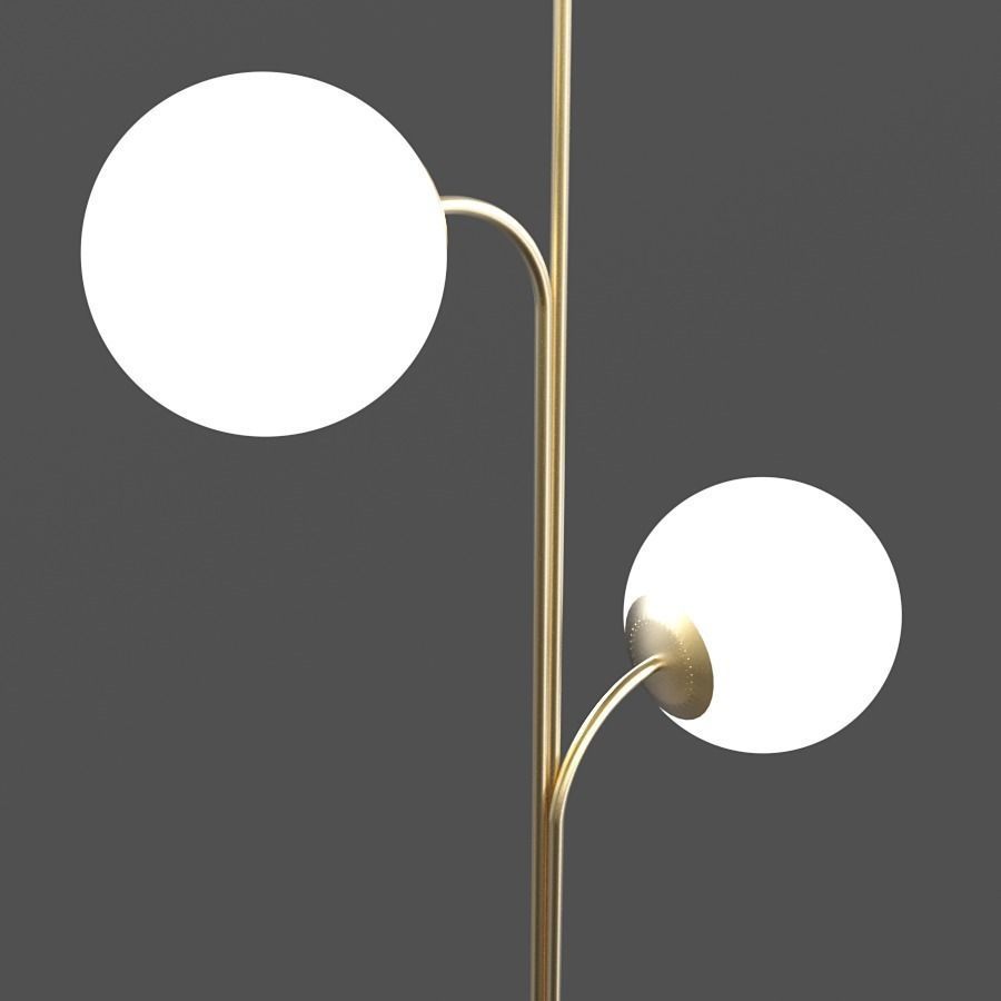 Floor lamp made of brass and opal glass Laredoute MORICIO 3D model_2