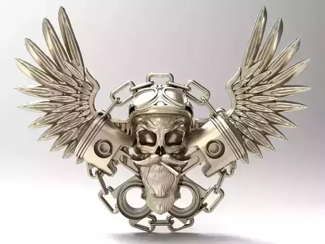 Motorcycle skull  3D print model