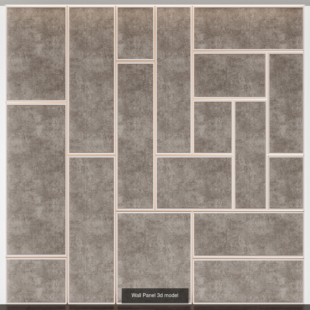 Wall panel 3d models collection 10 pieces _9