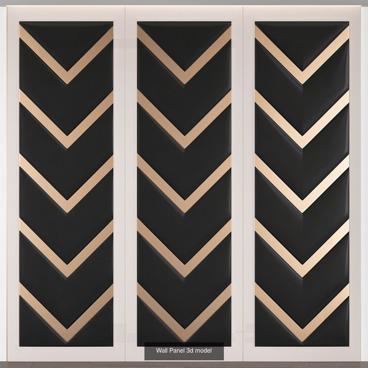 Wall panel 3d models collection 10 pieces _8