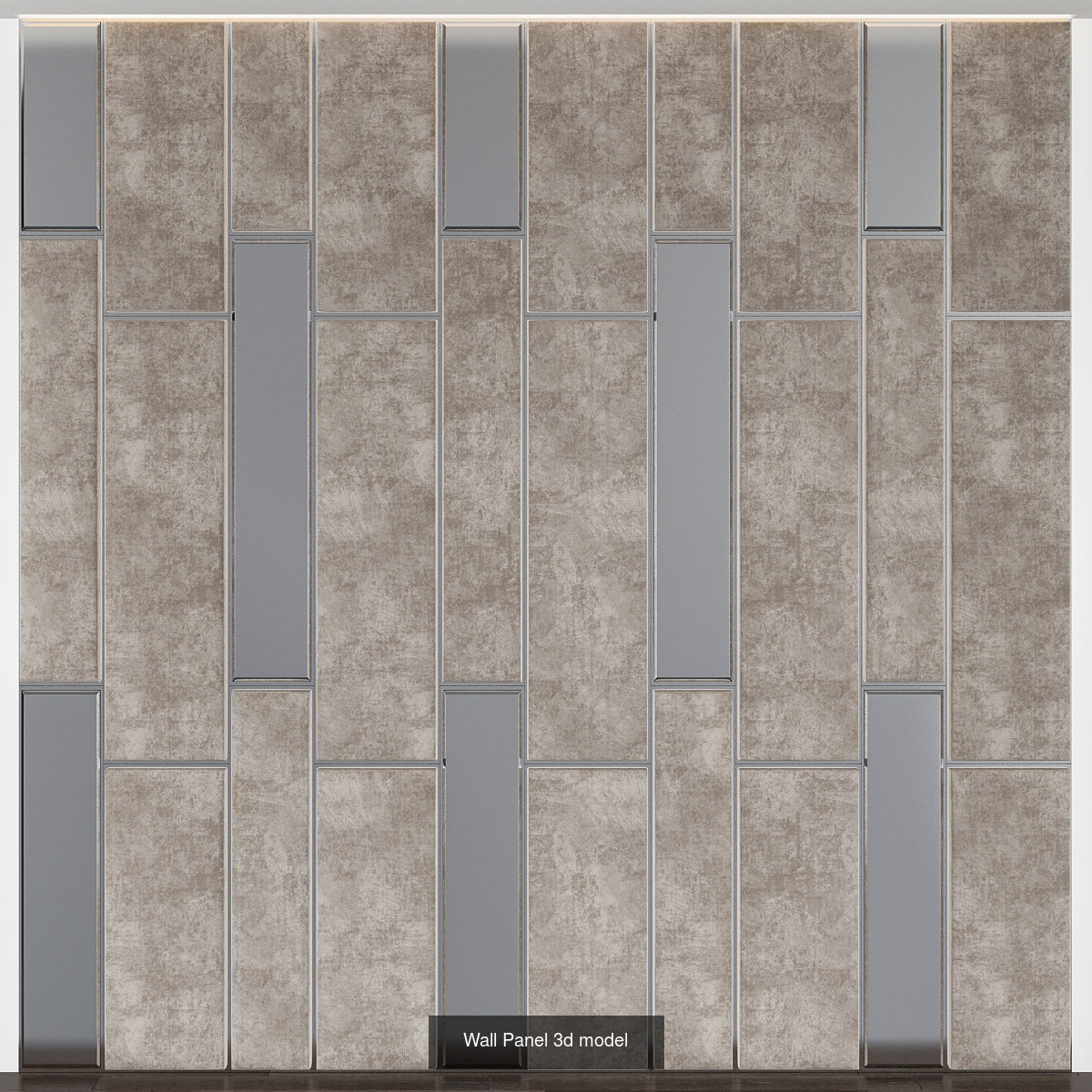 Wall panel 3d models collection 10 pieces _10