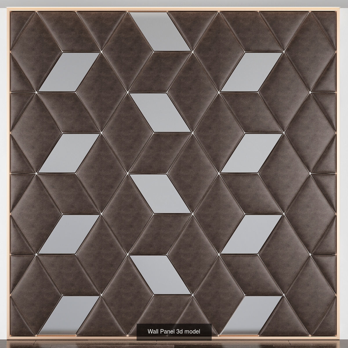 Wall panel 3d models collection 10 pieces _11