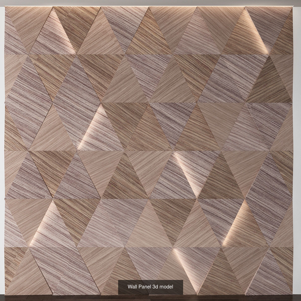 Wall panel 3d models collection 10 pieces _6