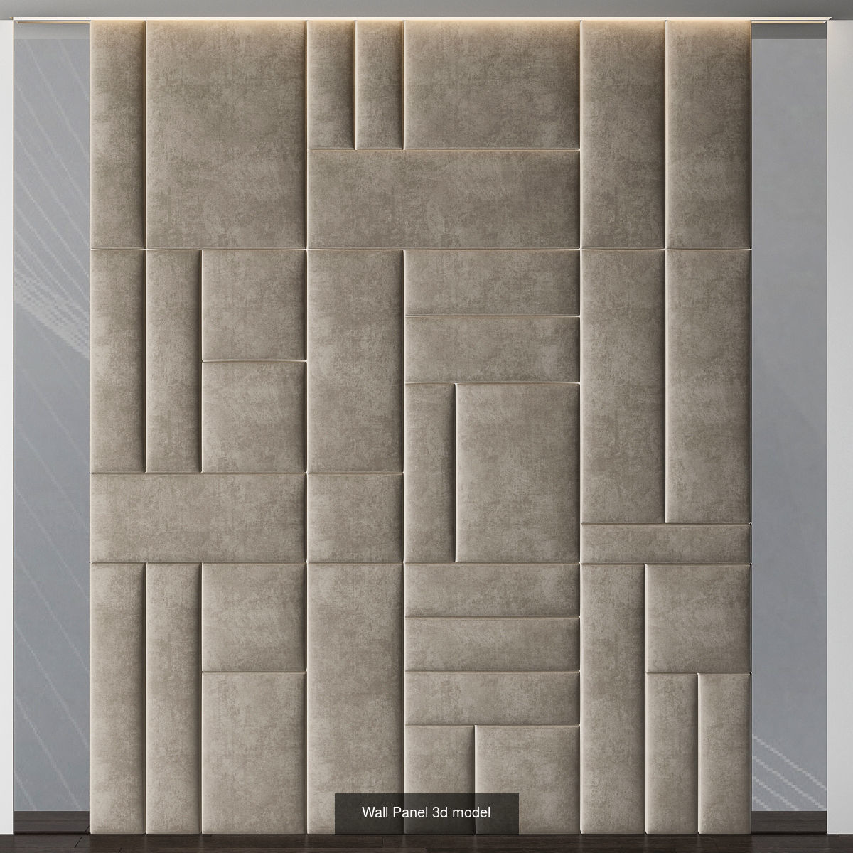 Wall panel 3d models collection 10 pieces _5