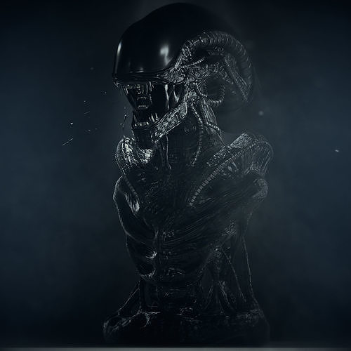Xenomorph Bust 3D print model