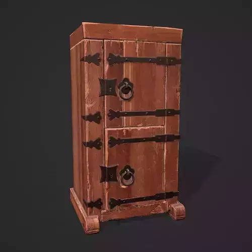 Medieval Style Wardrobe Low-poly 3D model