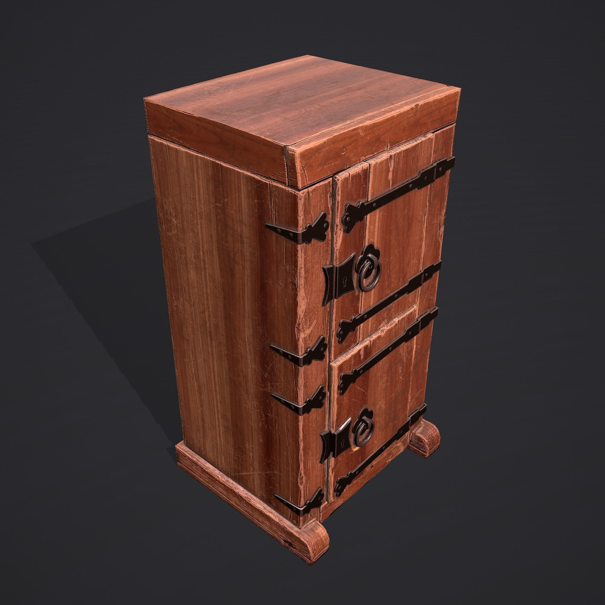 Medieval Style Wardrobe Low-poly 3D model_26