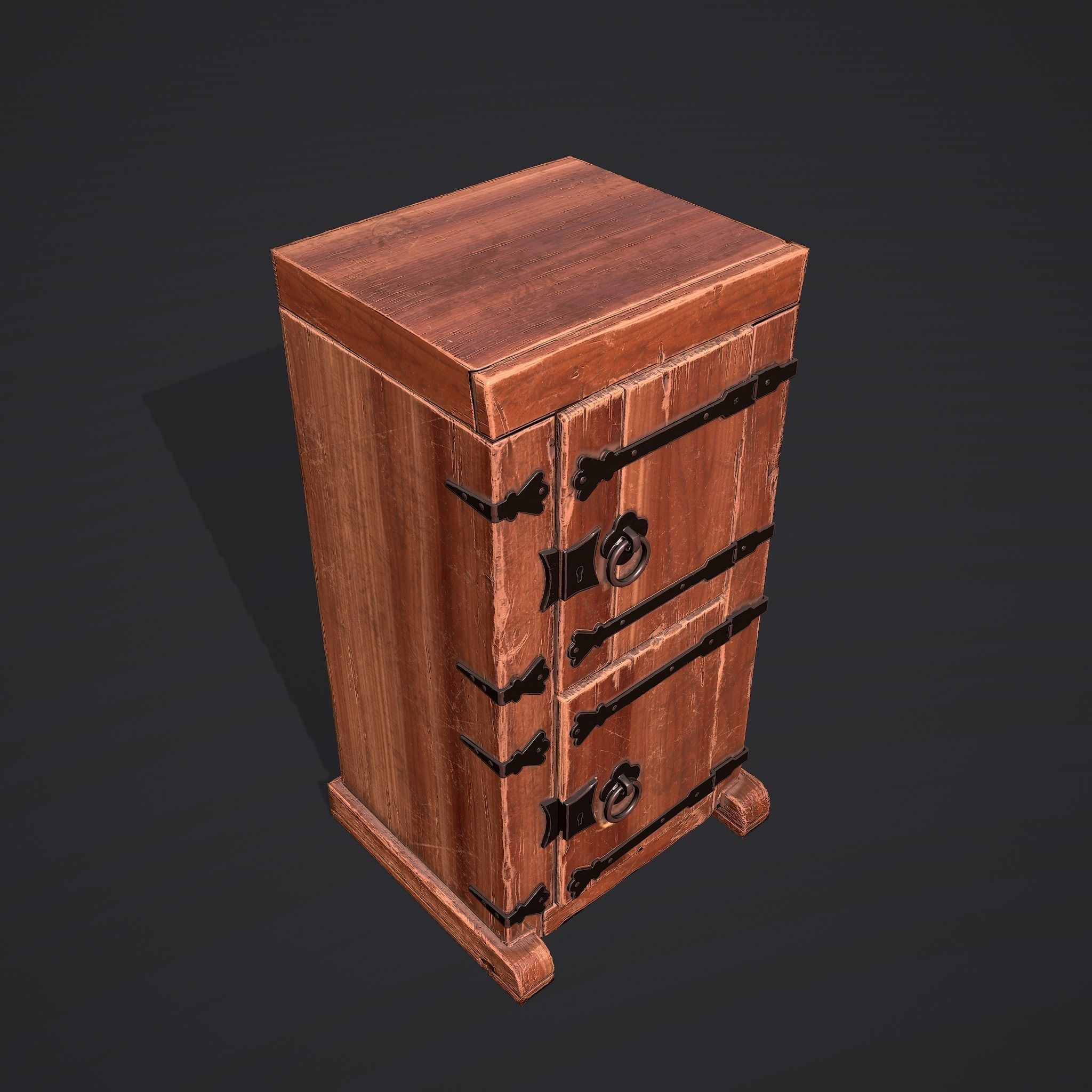 Medieval Style Wardrobe Low-poly 3D model_31