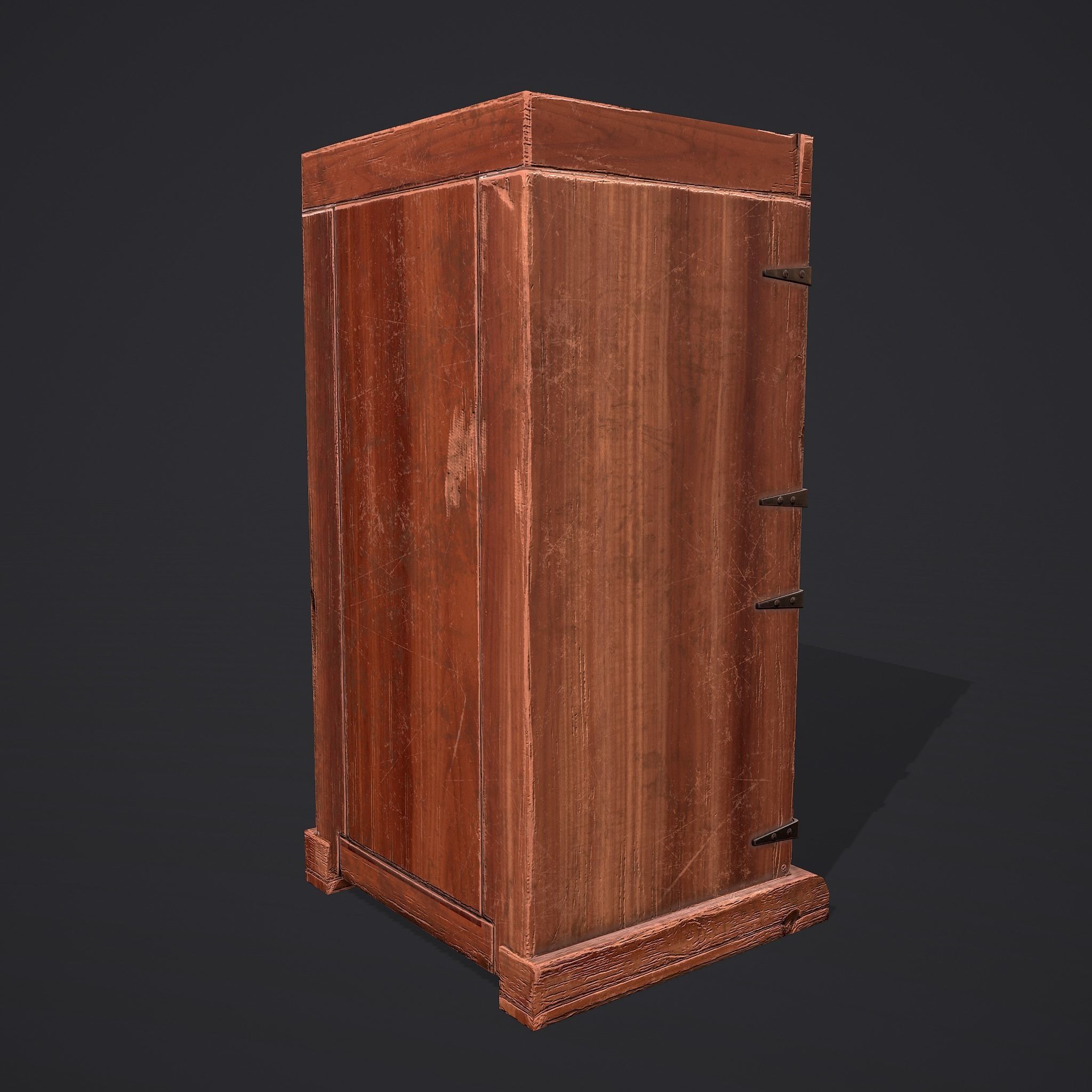 Medieval Style Wardrobe Low-poly 3D model_5