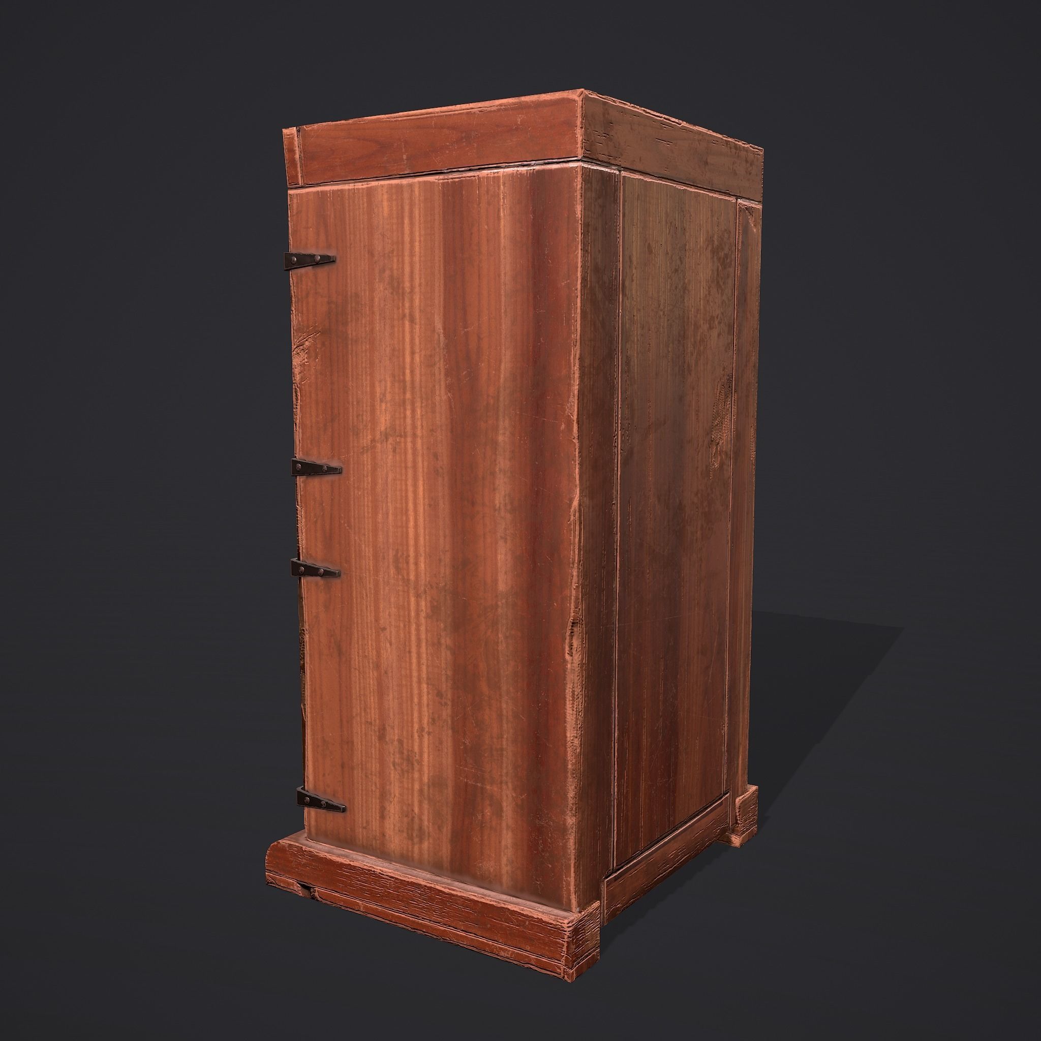 Medieval Style Wardrobe Low-poly 3D model_8