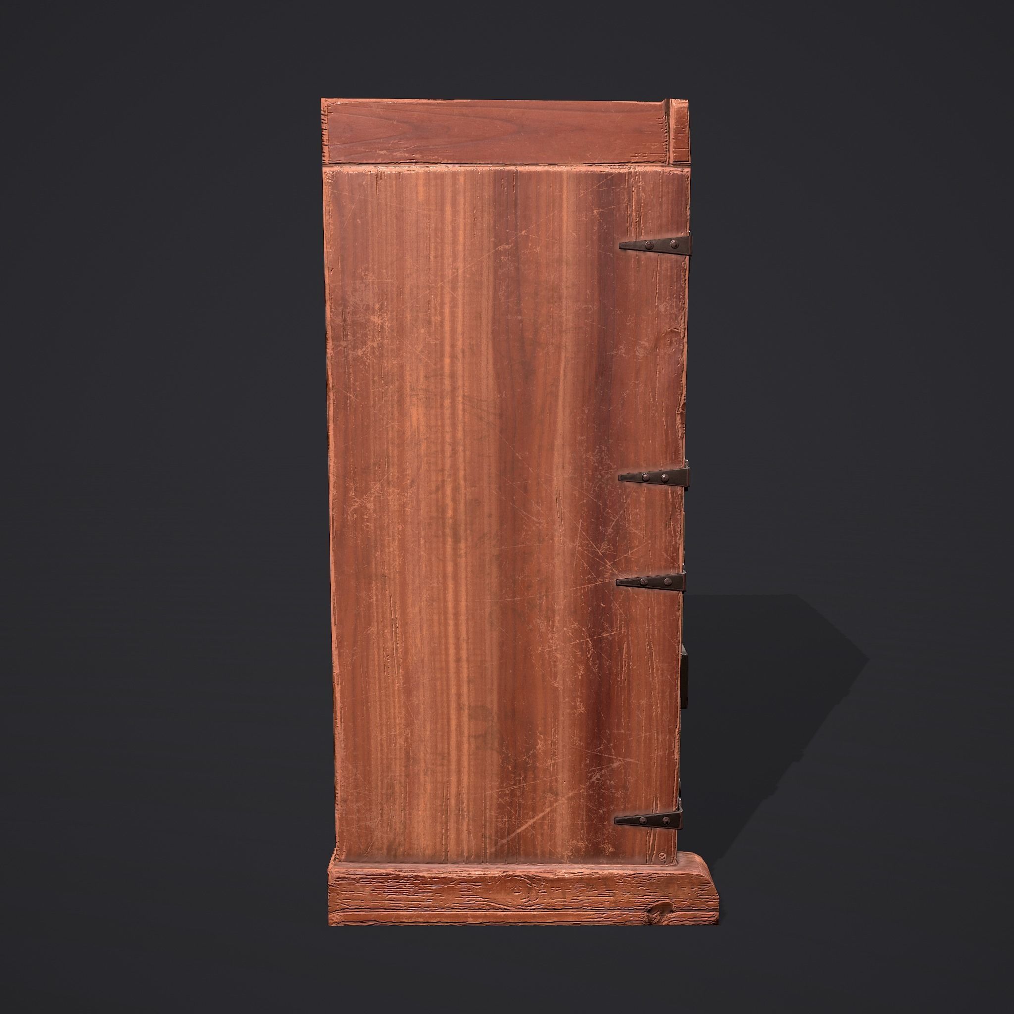 Medieval Style Wardrobe Low-poly 3D model_4