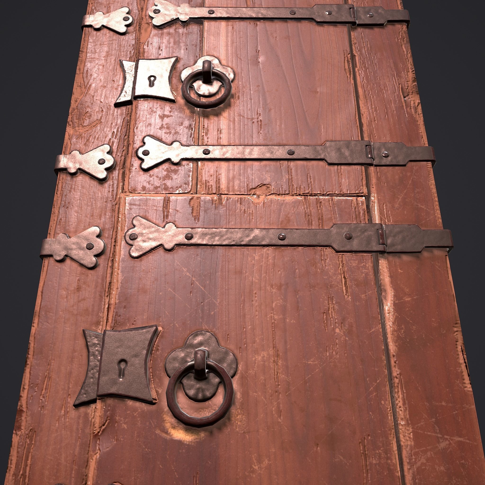 Medieval Style Wardrobe Low-poly 3D model_20