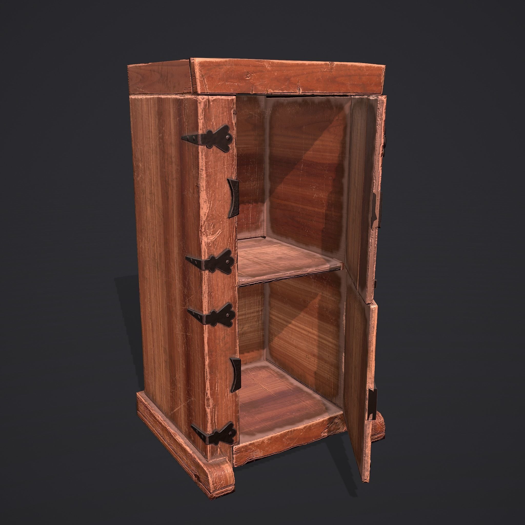 Medieval Style Wardrobe Low-poly 3D model_32