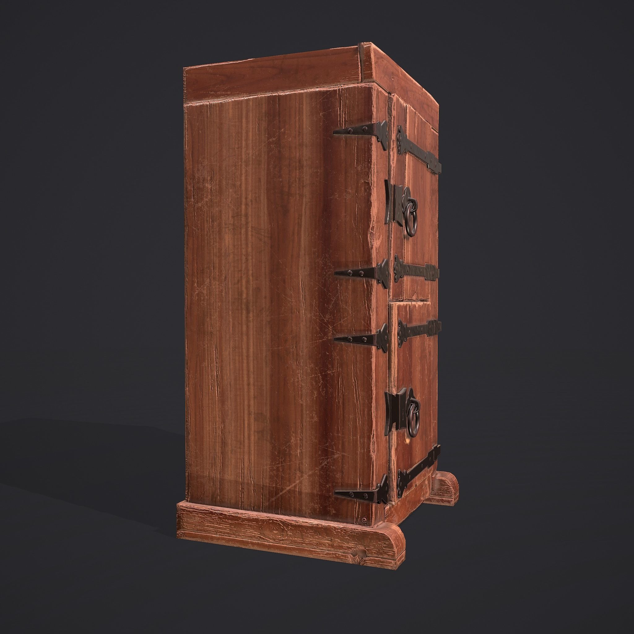 Medieval Style Wardrobe Low-poly 3D model_28