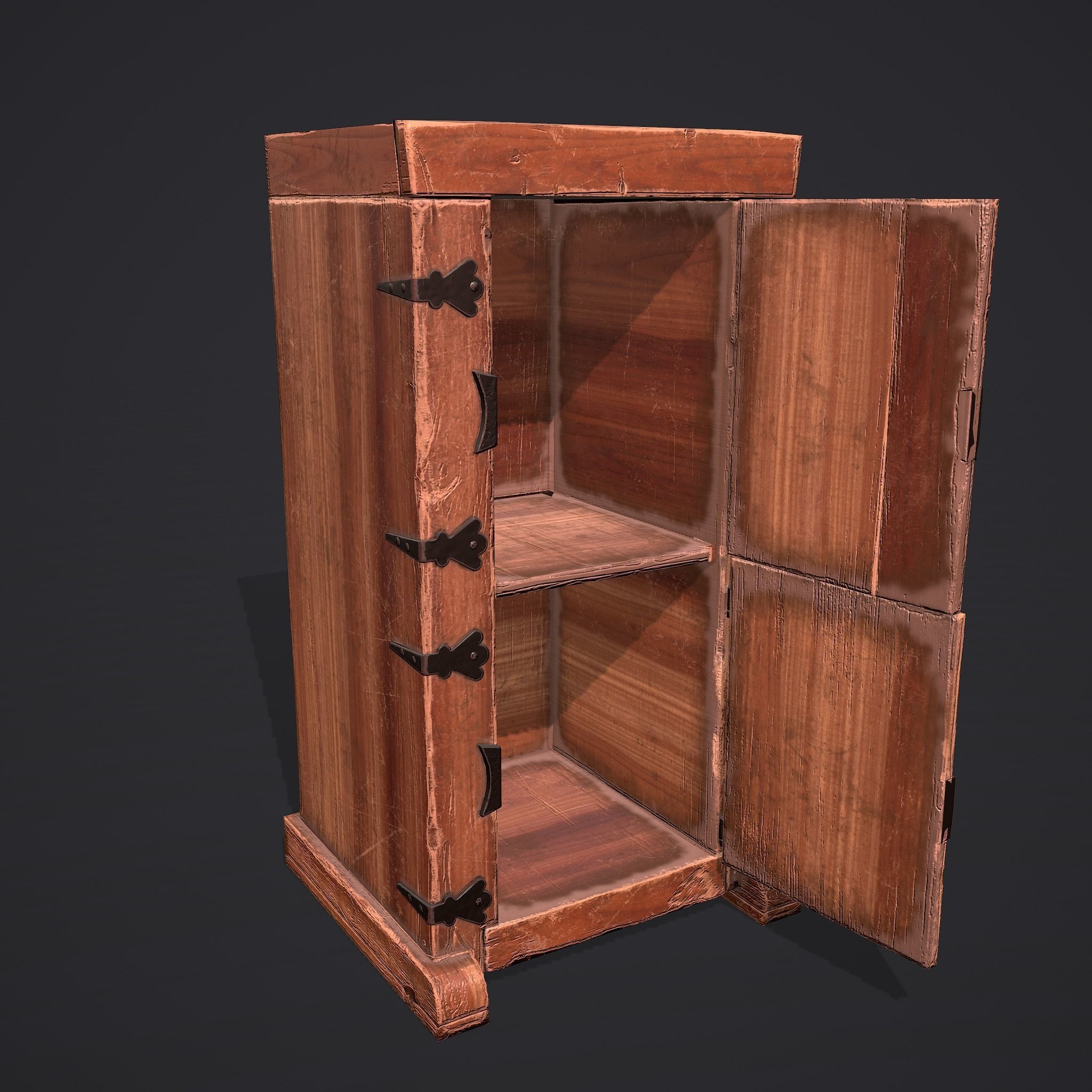Medieval Style Wardrobe Low-poly 3D model_38
