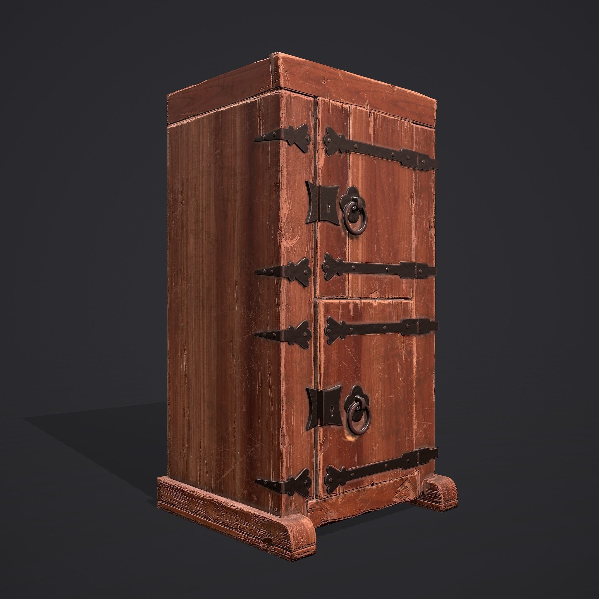 Medieval Style Wardrobe Low-poly 3D model_24