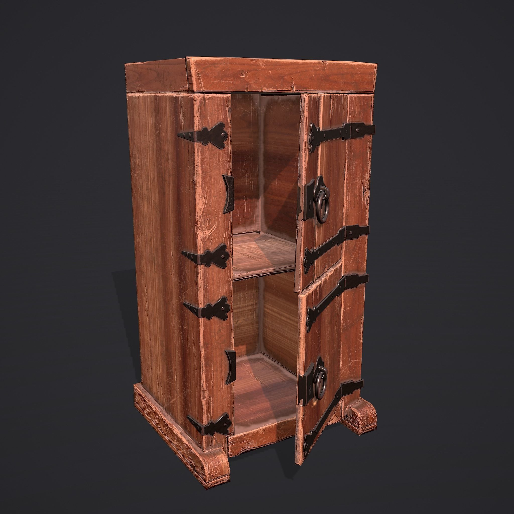 Medieval Style Wardrobe Low-poly 3D model_33
