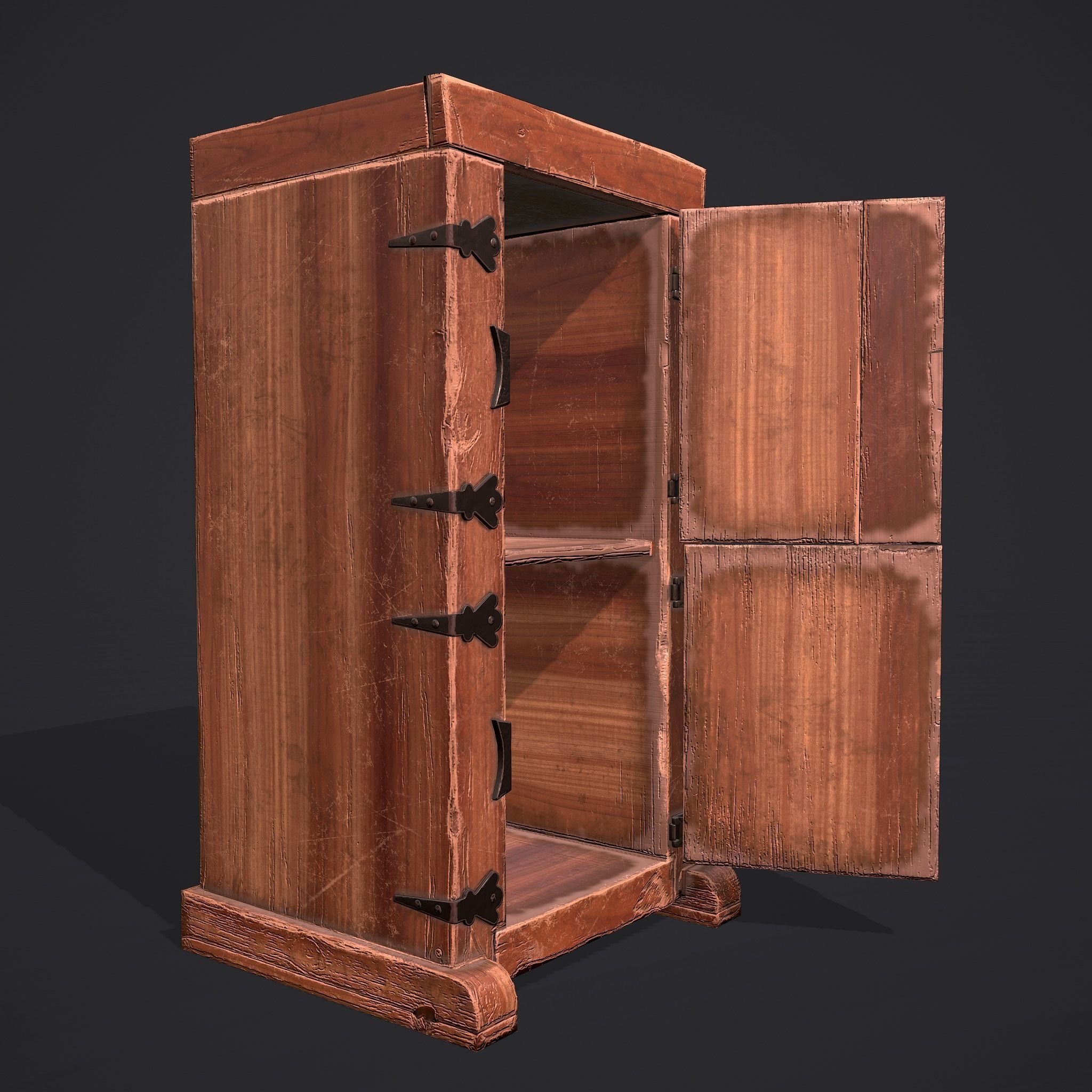 Medieval Style Wardrobe Low-poly 3D model_41