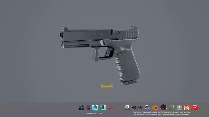 3D model Glock 17 Gen4 gun