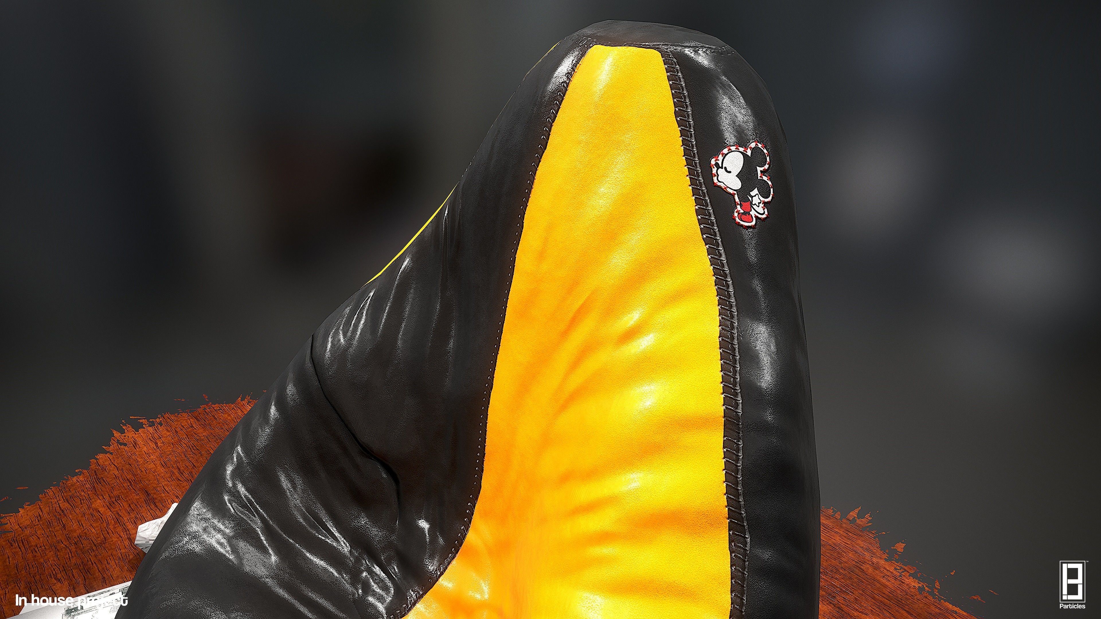 Low-poly Bean Bag Game Ready Asset Low-poly 3D model_5