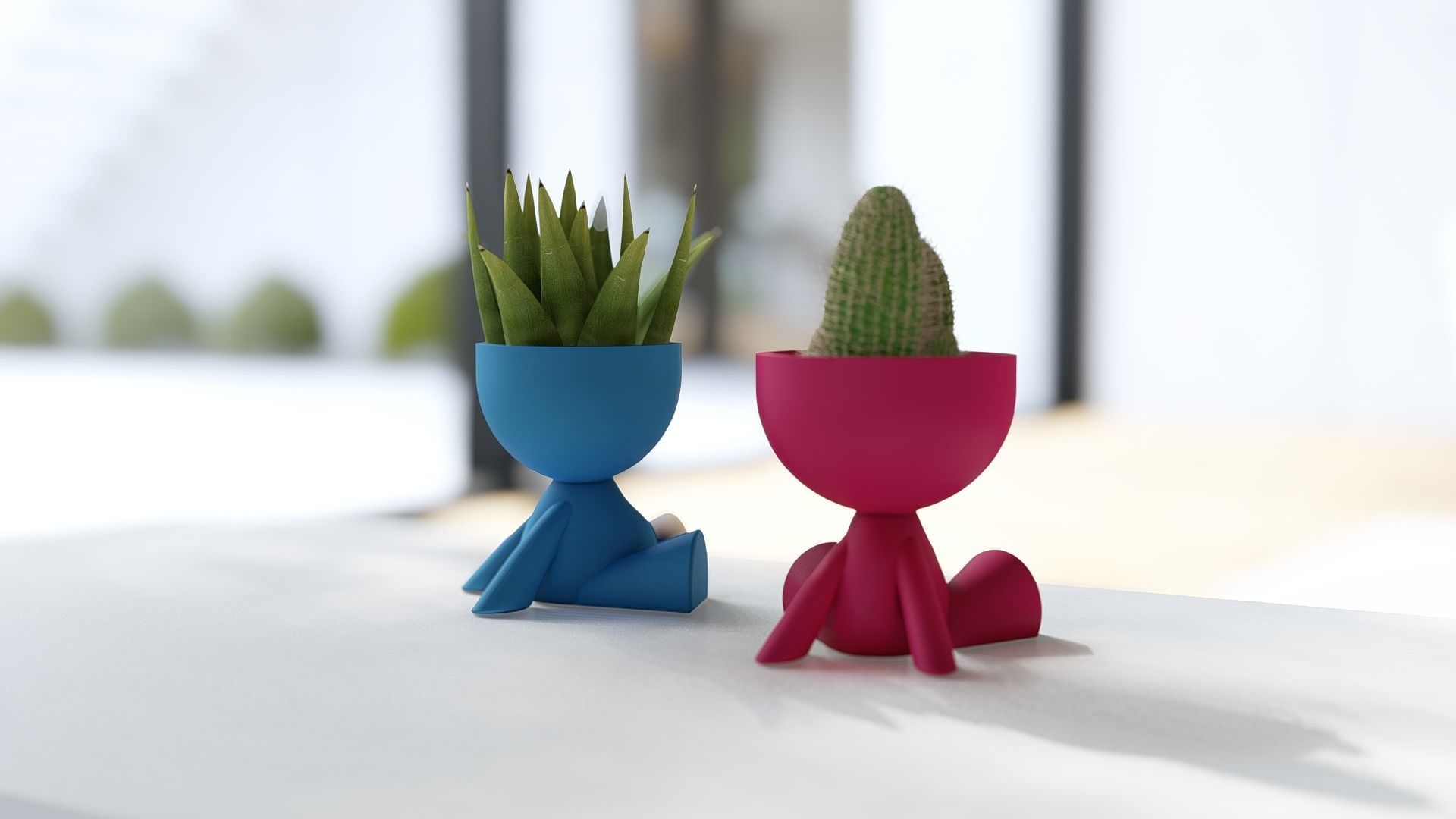 Maceta Moderna Decoracion 3D print model_3