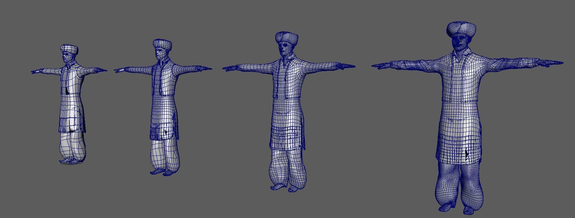 indian panjabi Low-poly 3D model_8