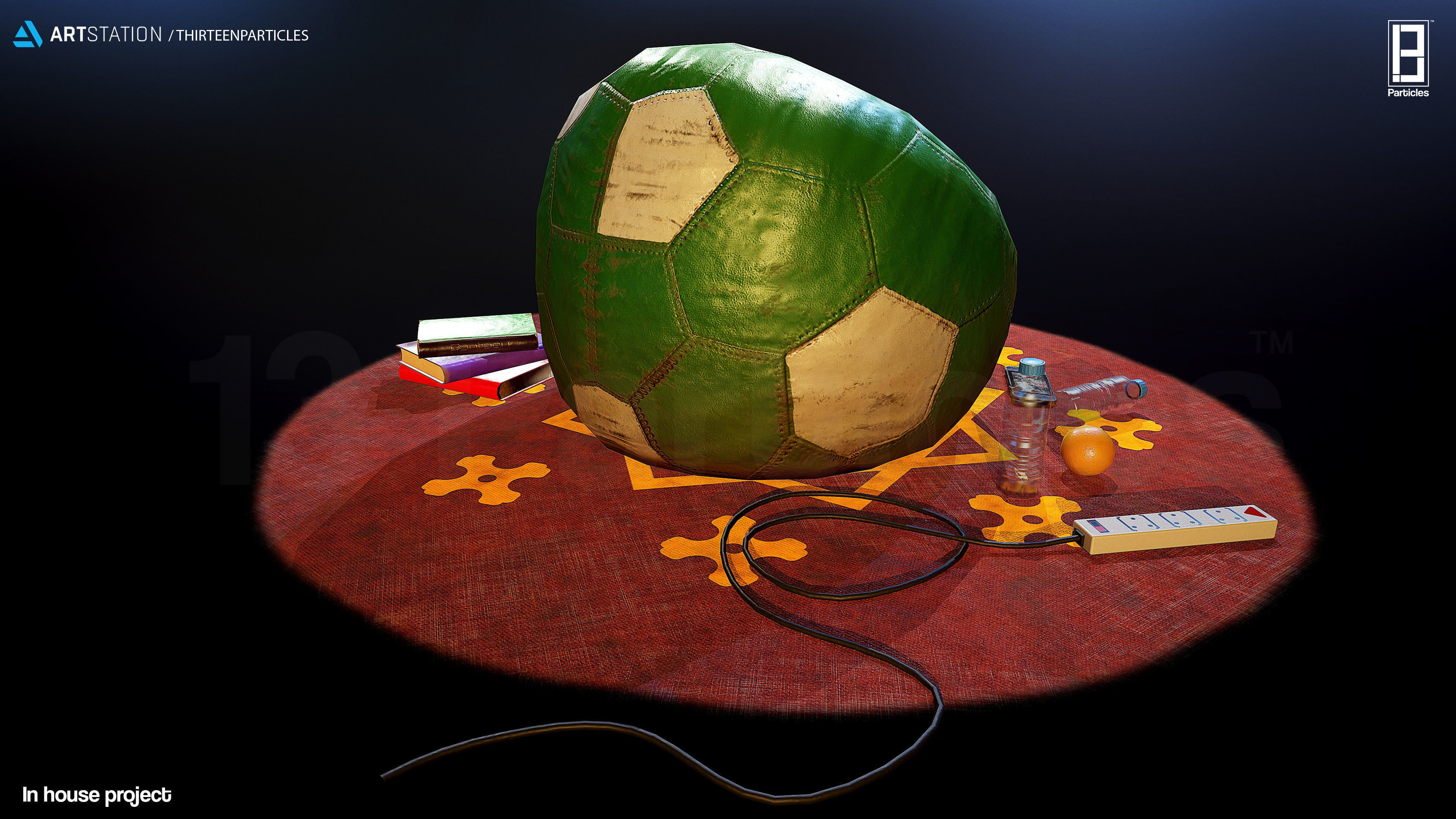 Low-poly Bean Bag V2 Game Ready Asset Low-poly 3D model_4