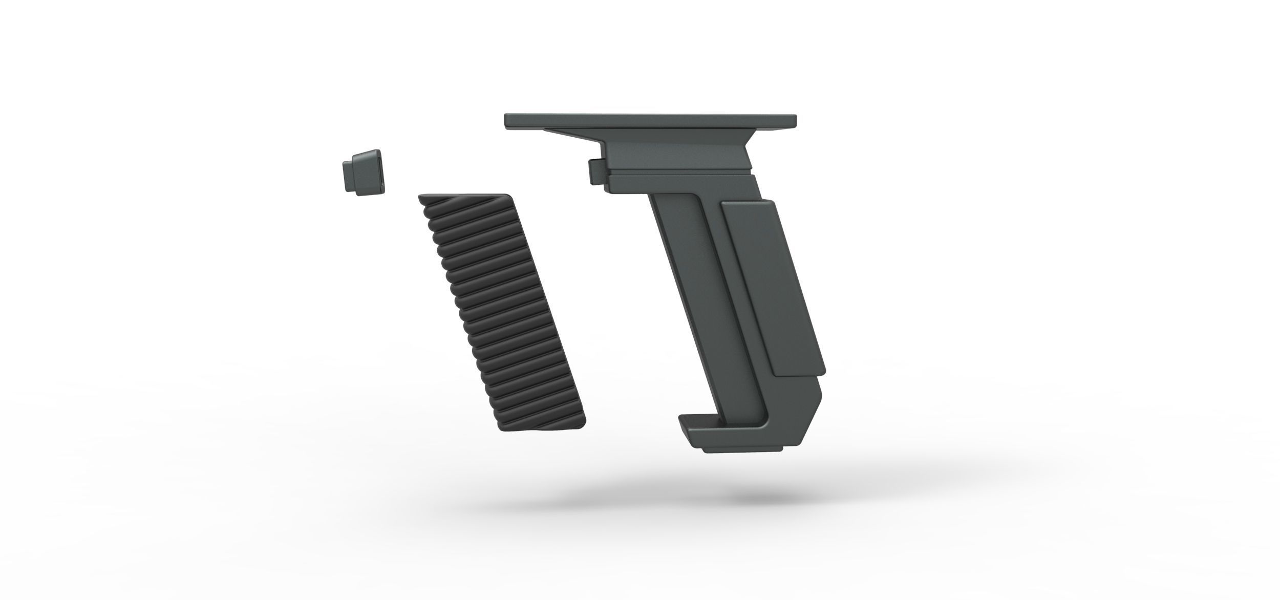Handle for cosplay blaster pistol 8 3D print model_9