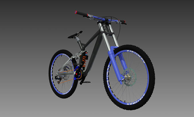 downhill bike bicycle 3D model