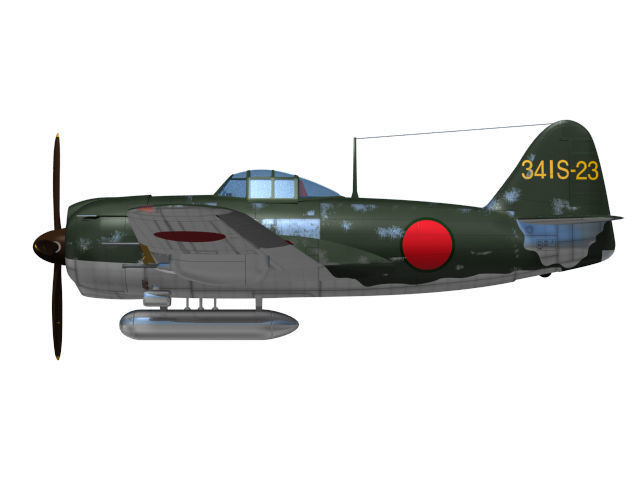 Kawanishi N1K1-Ja Shiden Type11 kou 3D model_4