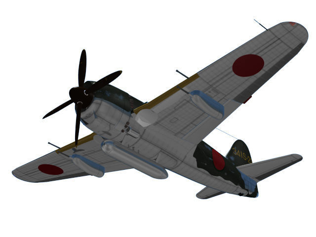 Kawanishi N1K1-Ja Shiden Type11 kou 3D model_6