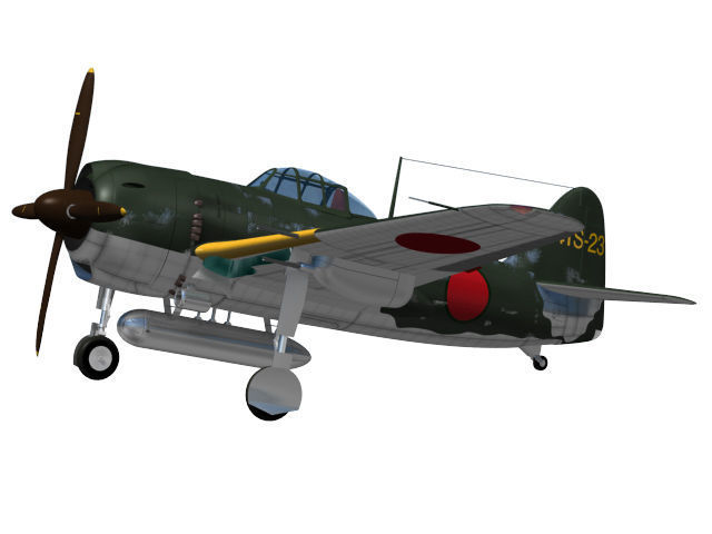 Kawanishi N1K1-Ja Shiden Type11 kou 3D model_7