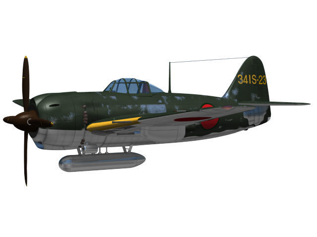 Kawanishi N1K1-Ja Shiden Type11 kou 3D model_1