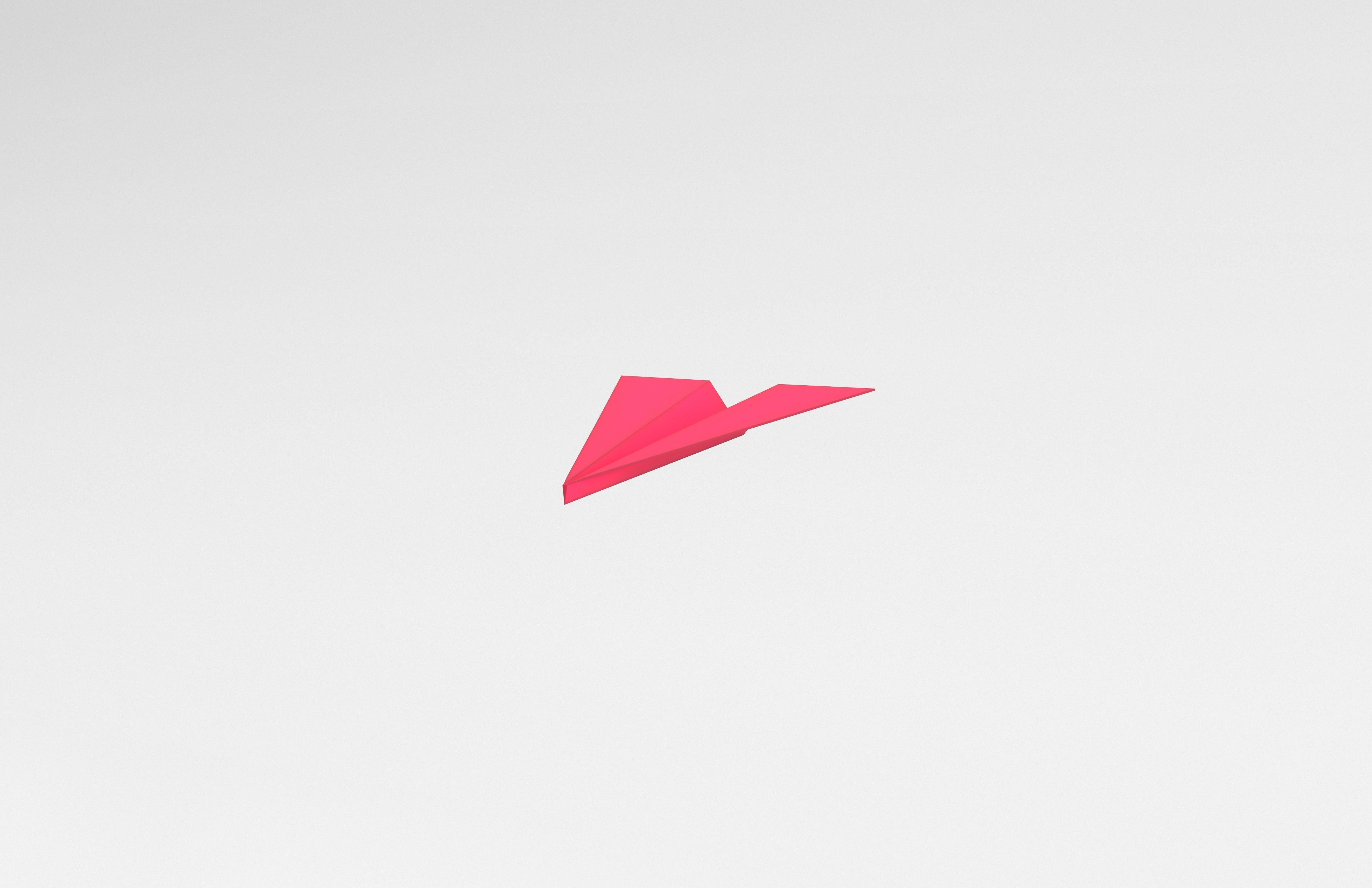 Paper Plane v1 011 Low-poly 3D model_2