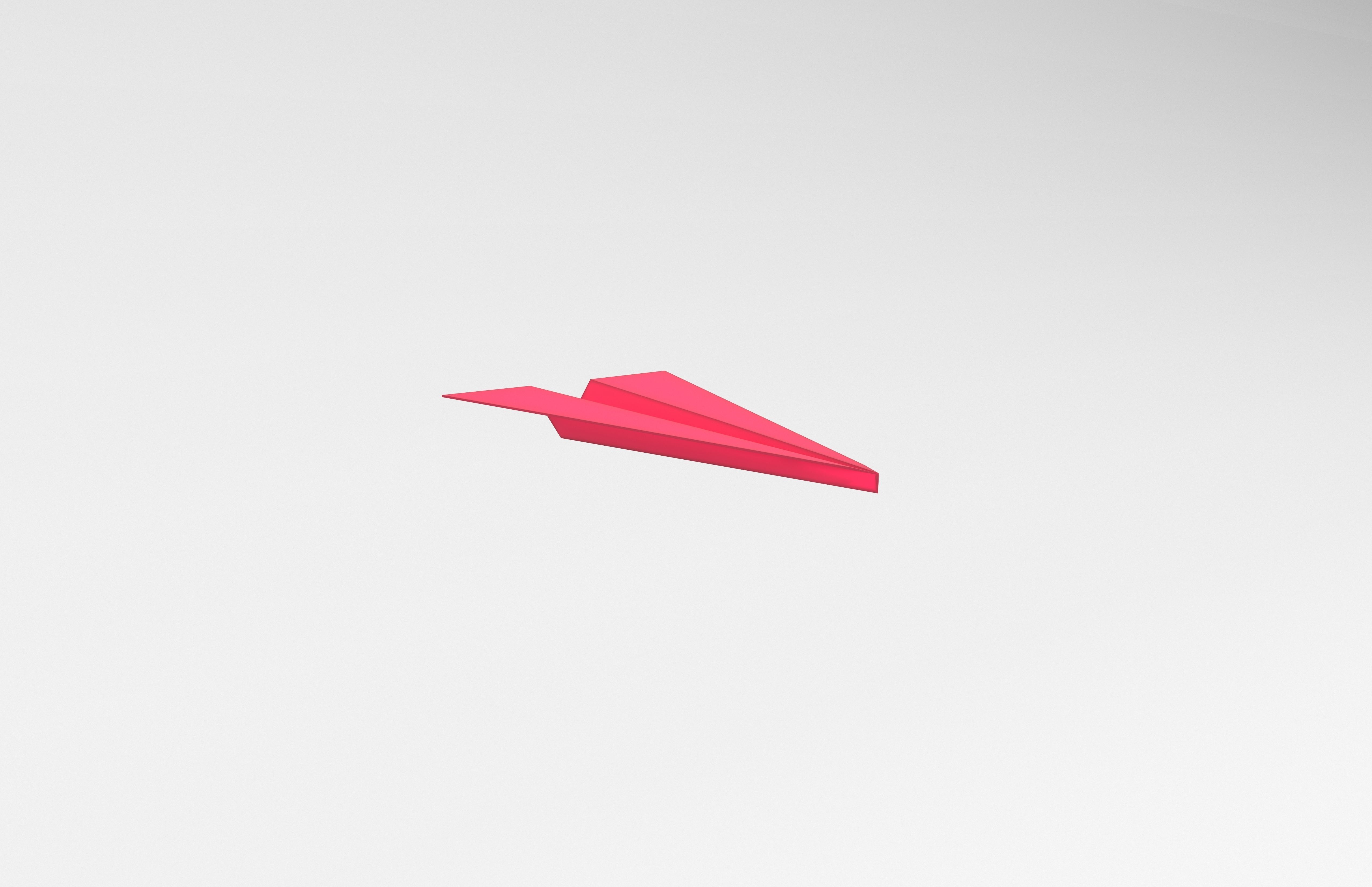 Paper Plane v1 011 Low-poly 3D model_3