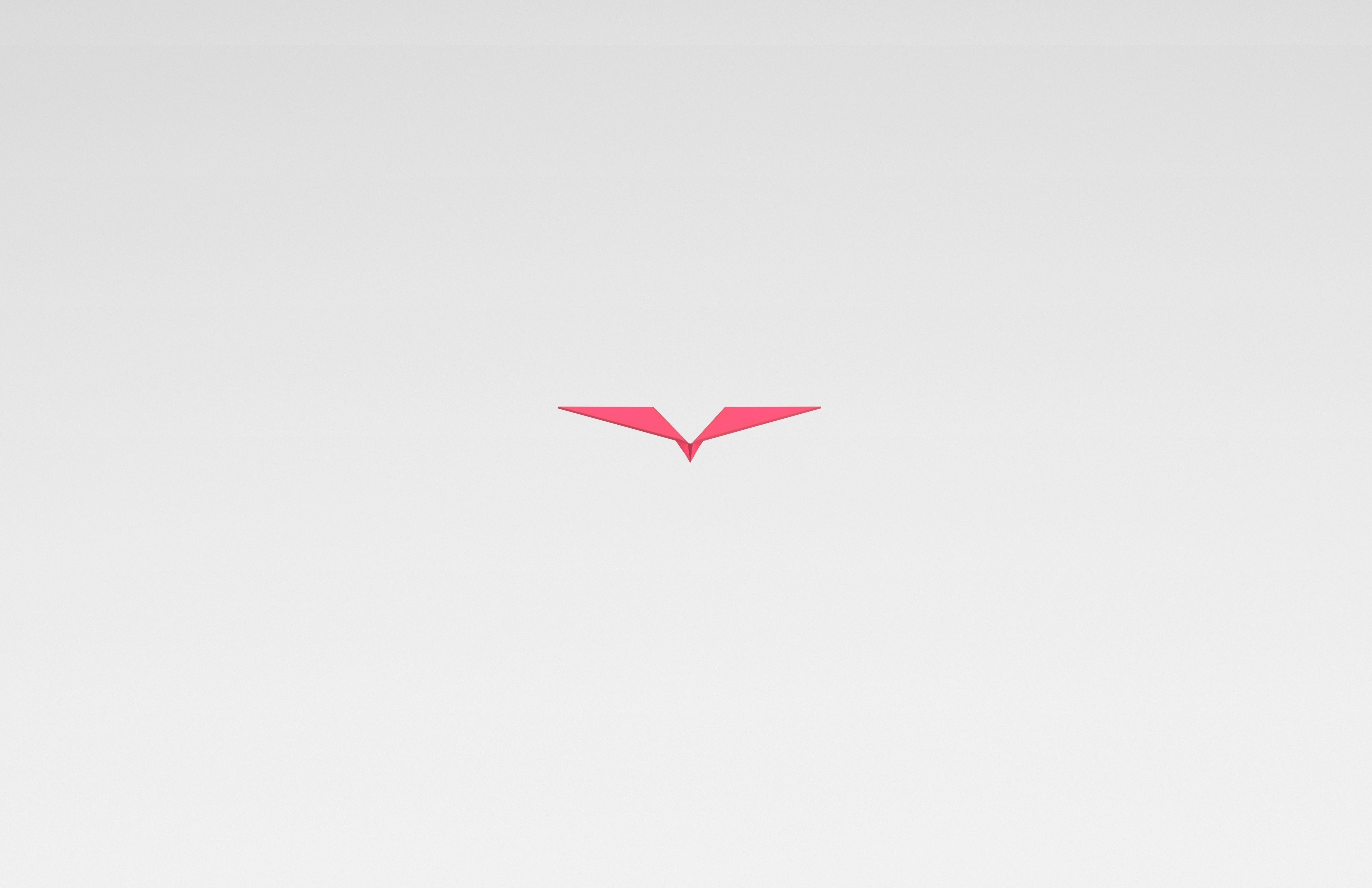 Paper Plane v1 011 Low-poly 3D model_1