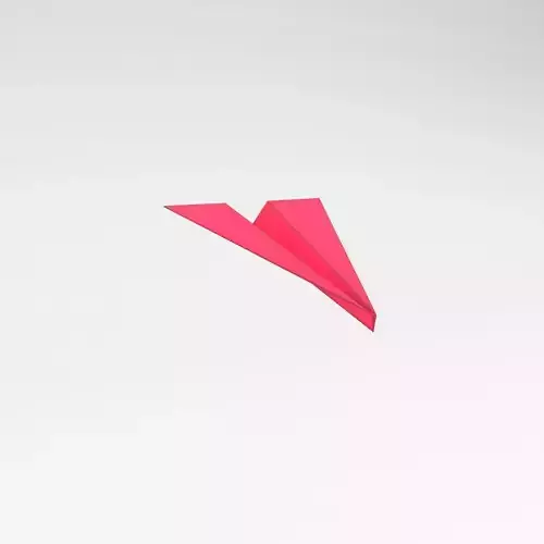 Paper Plane v1 011 Low-poly 3D model