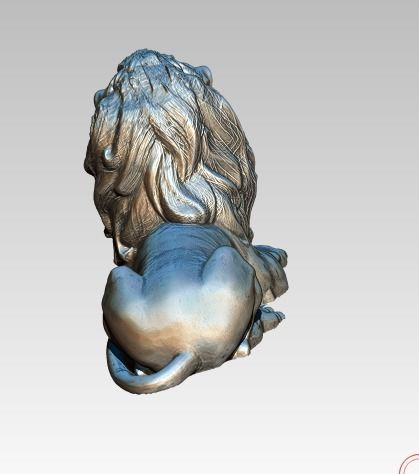 Grand Lion Statue Realitic Detailed 3D print model_3