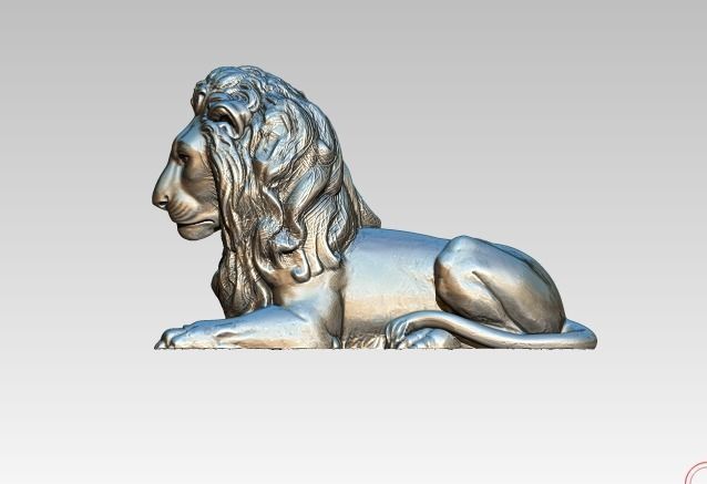 Grand Lion Statue Realitic Detailed 3D print model_2