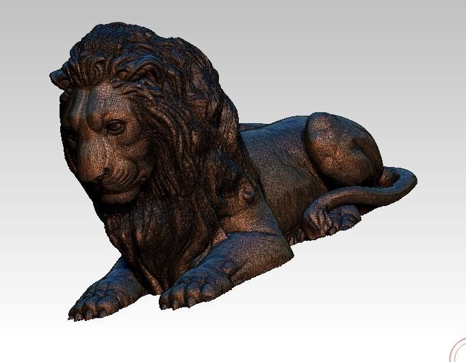 Grand Lion Statue Realitic Detailed 3D print model_5