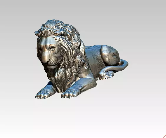 Grand Lion Statue Realitic Detailed 3D print model_0