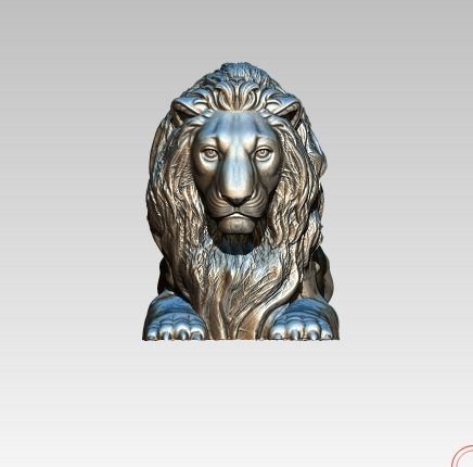 Grand Lion Statue Realitic Detailed 3D print model_1